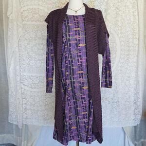 Y2K Long Knit Cardigan Linen Blend Short Sleeve Whimsigoth Cold Water Creek